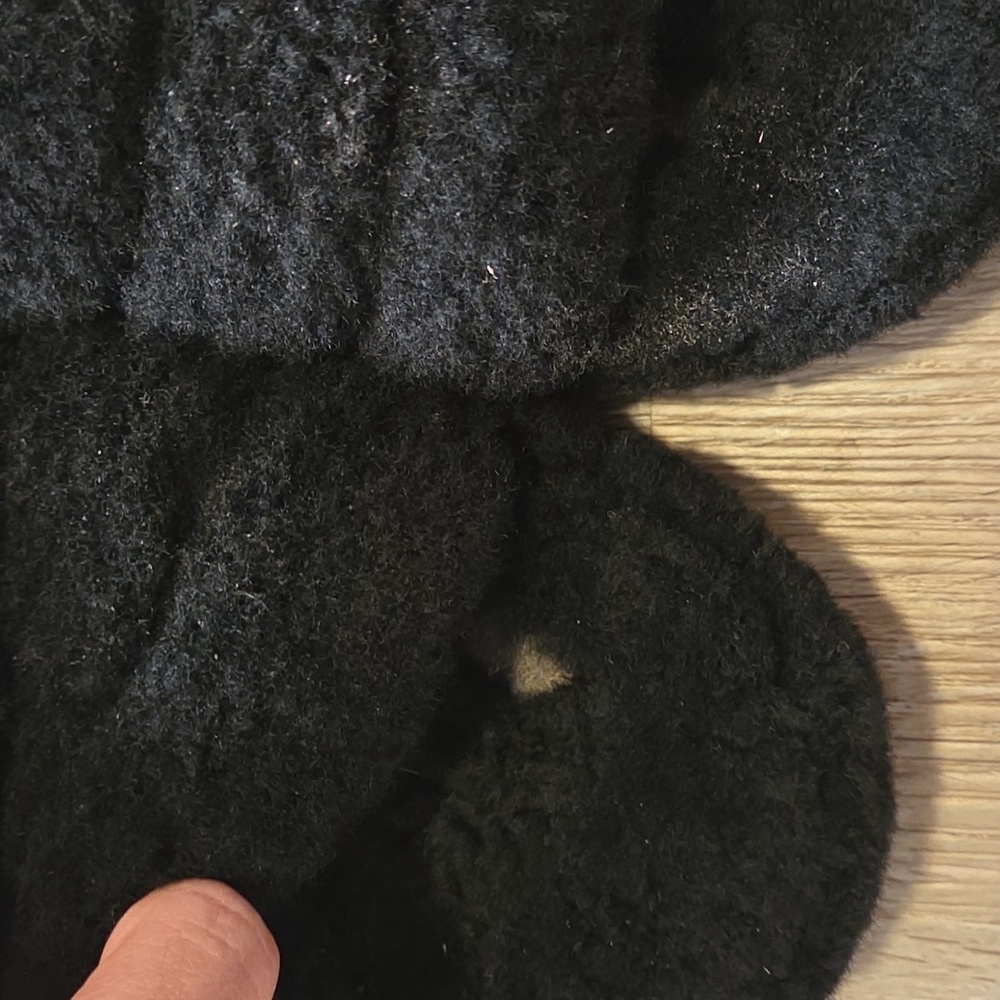 UGG Black Fluffy Slides - Picture 4 of 7